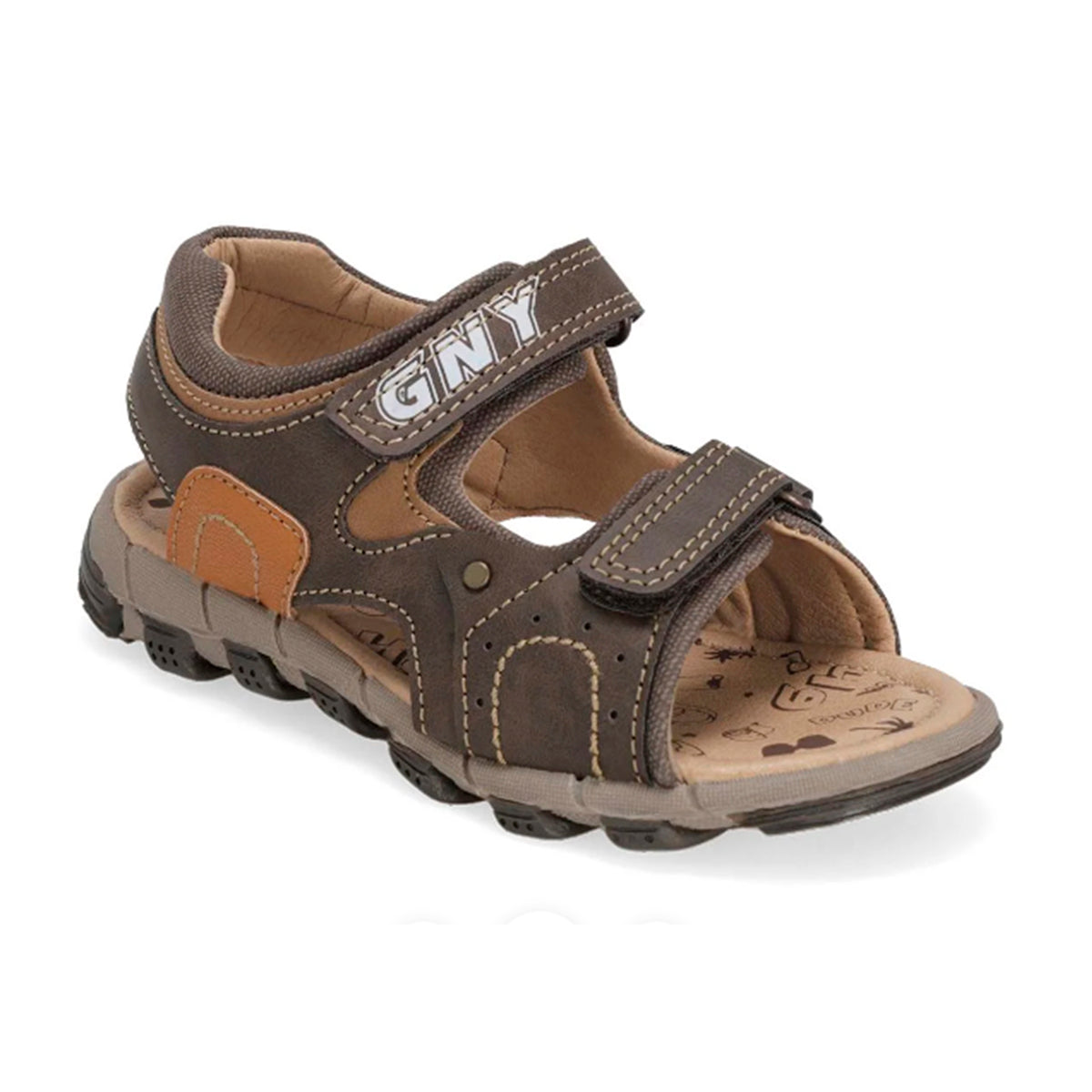 Sandalía Casual Guany Para Niño Modelo 1307-2 Chocolate